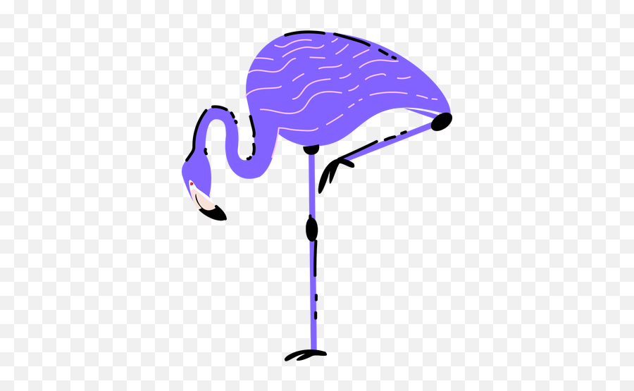Purple Flamingo Flat - Transparent Png U0026 Svg Vector File Long Emoji,Flamingo Emoji