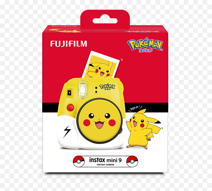 Fuji Polaroid Mini9 Pikachu Camera Package With Polaroid - Fujifilm Finepix Emoji,Pikachu Emoticons