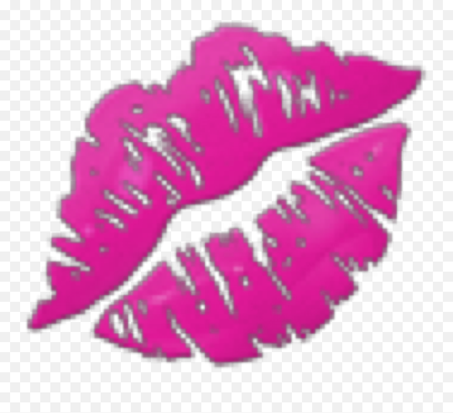 Pink Emoji Lipstick Pinkemoji Sticker - Red Lip Emoji,Comb Emoji