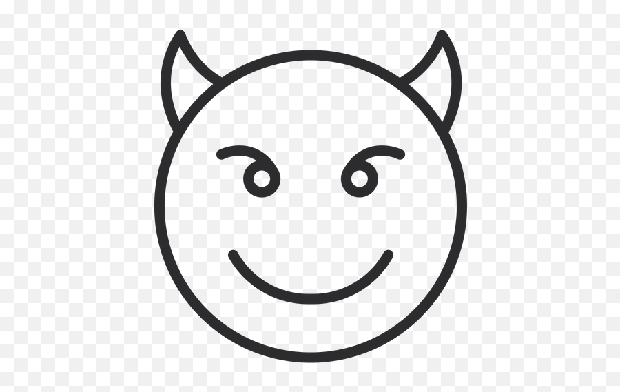 Smiling Face With Horns Emoji Icon Of Line Style - Draw Something Else Yt,Devil Horns Emoji