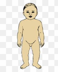 Toddler Baby Standing Tot Bath - Outline Of Newborn Emoji