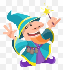 Magic Wizard Magic Stick Hat Beard - Magic Stick Man Png Emoji,Magic Wand Emoji