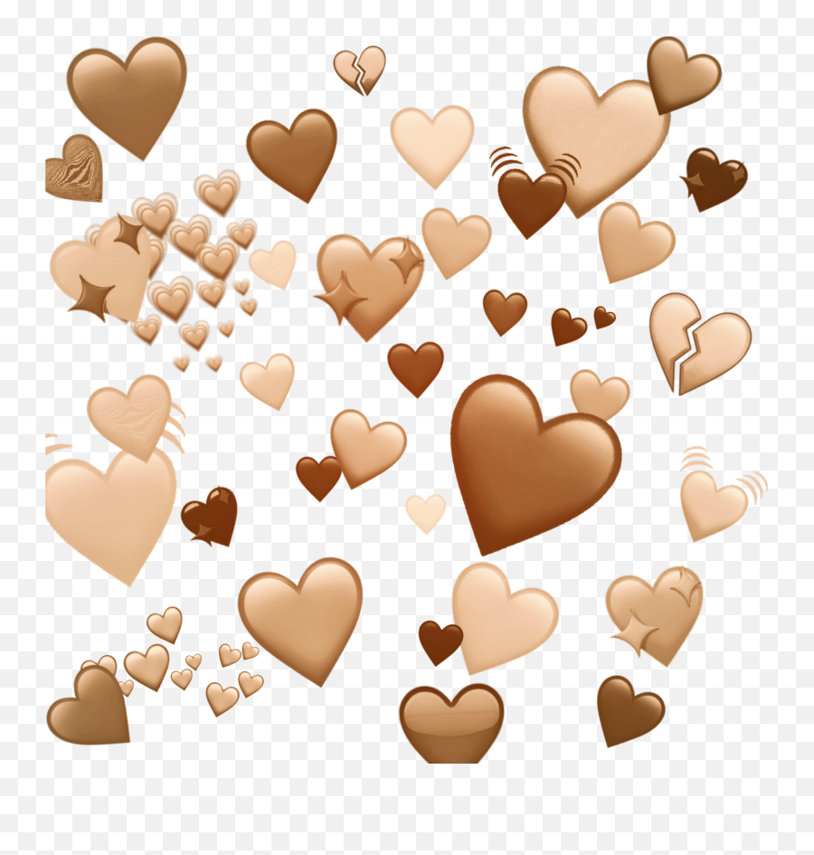 Png Brown Heart Emoji - Background Heart Emoji,Brown Heart Emoji