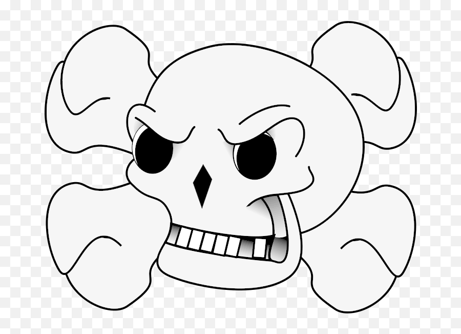 Mean Great White Shark Coloring Pages - Skull And Bones Emoji,Streak Emoji Meanings