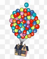 Up Movie Clipart - Up Movie Clipart Emoji,House And Balloons Emoji