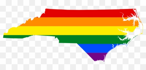 Lgbt Flag Map Of North Carolina - Political Counties Emoji