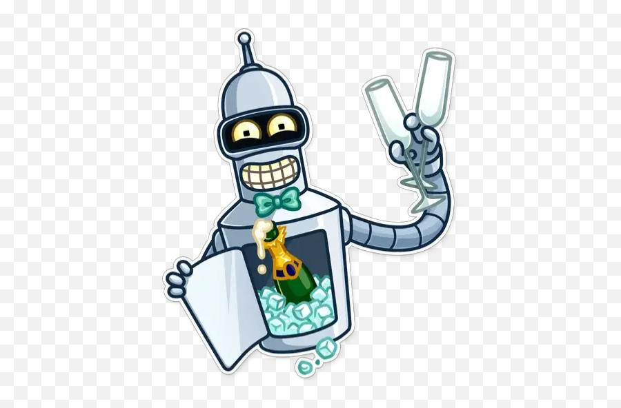 Bender Stickers For Whatsapp - Cartoon Emoji,Bender Emoji