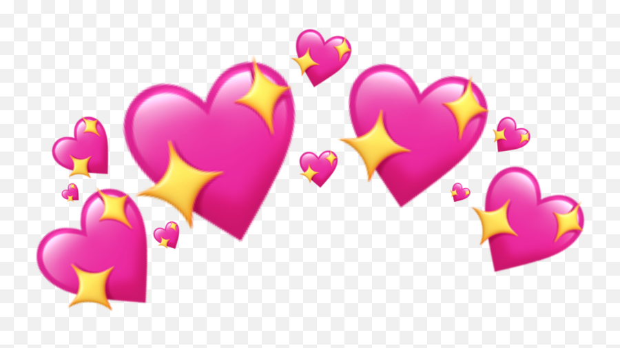 Pink Hearts Heartcrown Emoji - Illustration,Dumbbell Emoji