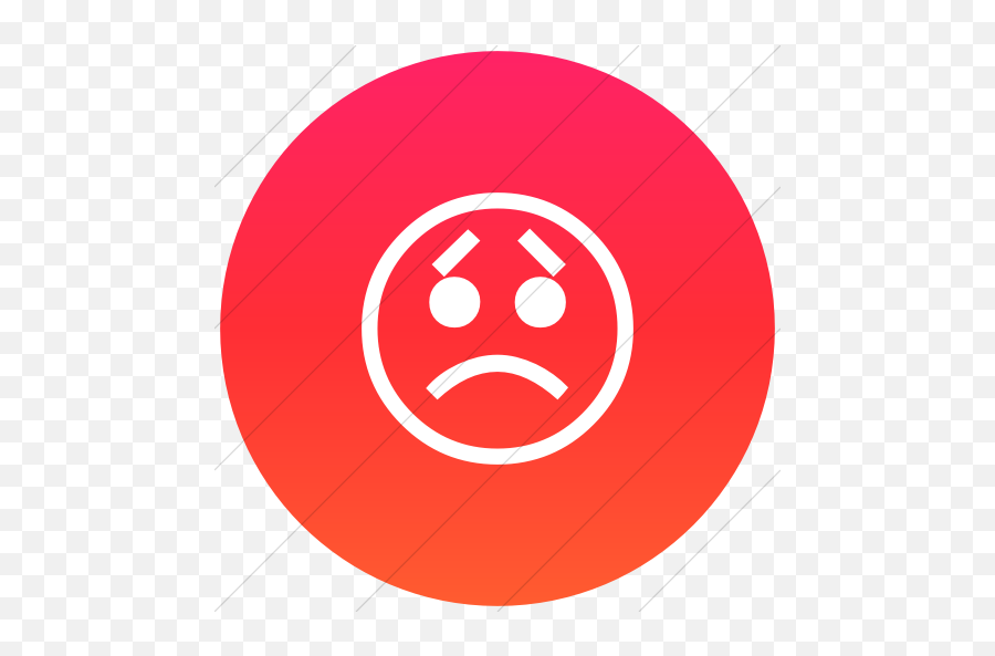 Iconsetc Flat Circle White - Circle Emoji,Disappointed Emoticon