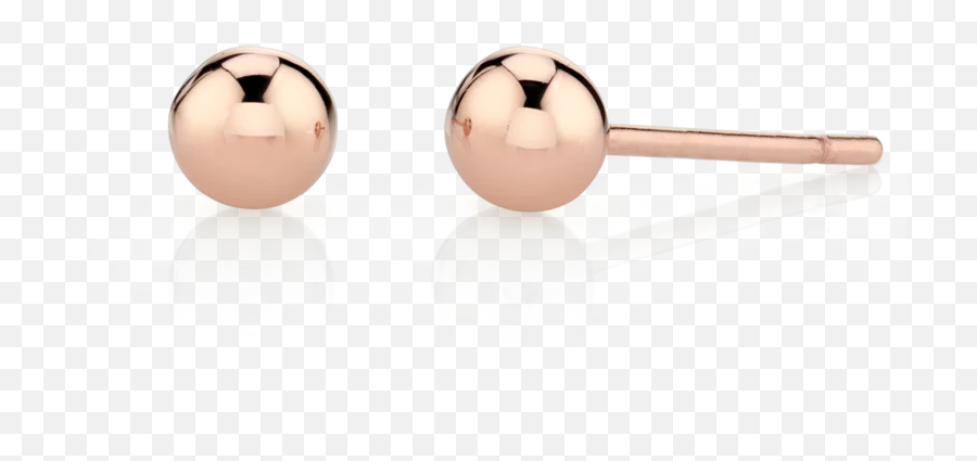 Small Ball Stud Earrings - Earrings Emoji,Metal Emoticon
