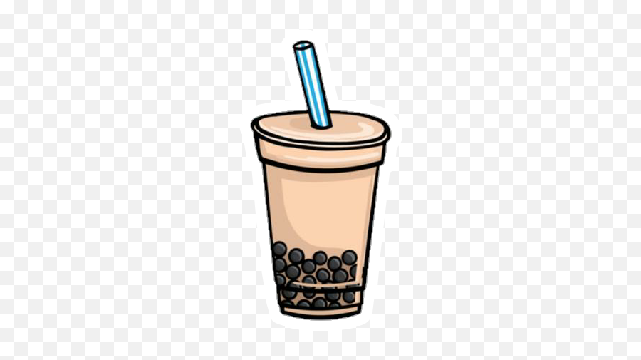 Bobatea Boba Sticker Aesthetic - Milk Tea Cup Logo Emoji,Boba Emoji