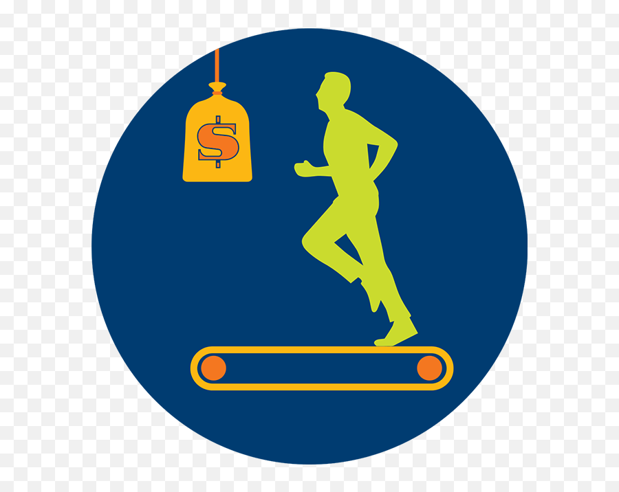 A Man Runs On A Treadmill Chasing A - Basilica Emoji,Treadmill Emoji
