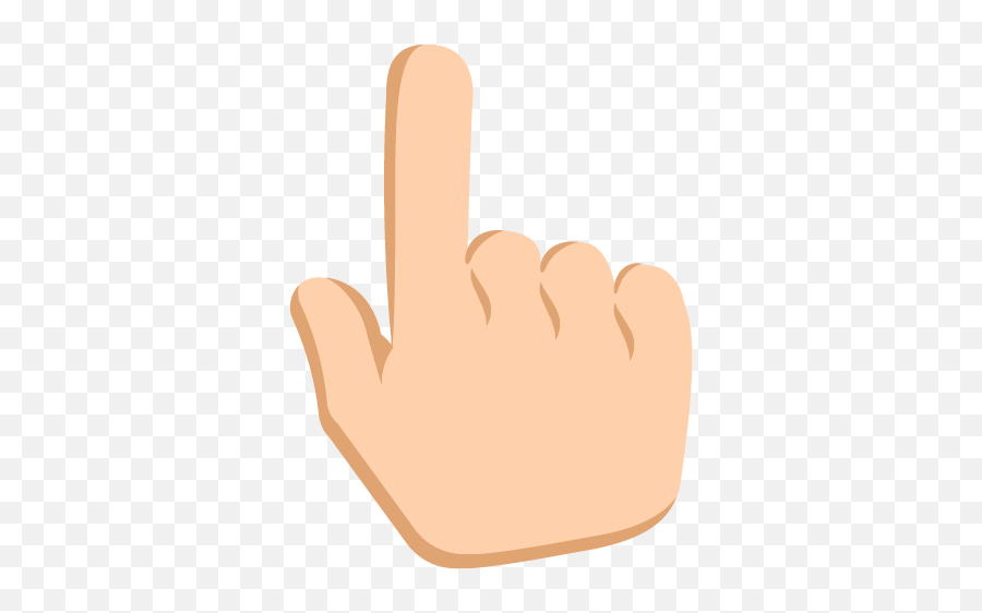 Up Pointing Backhand Index Medium Light Skin Tone Emoji - Emoji Dedo Para Cima,Finger Up Emoji