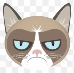 Grumpy Cat Cartoon - Face Emoji