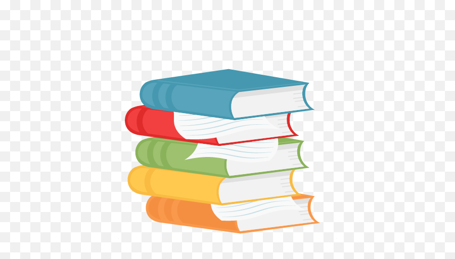 Stacked Books School Svg Scrapbook Title School Sv - Vozelicom Cute School Books Clipart Emoji,Stack Of Books Emoji