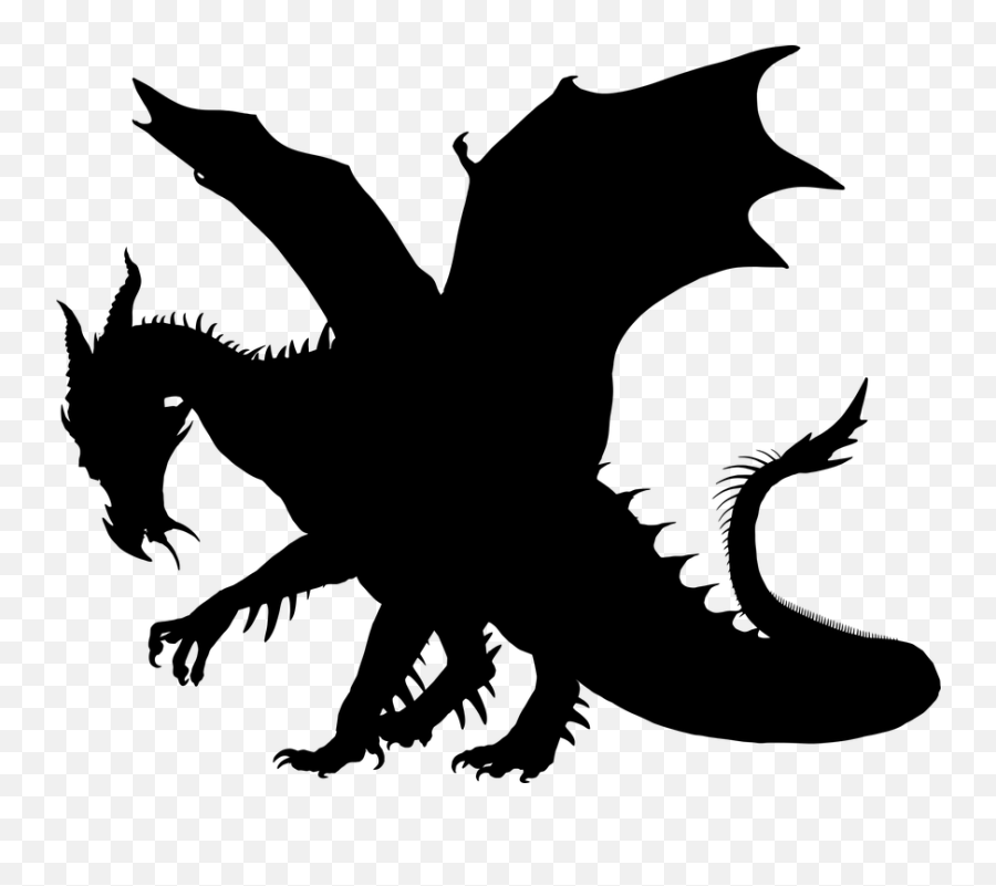 Animal Beast Creature - Dragon Silhouette Png Emoji,Google Turtle Emoji