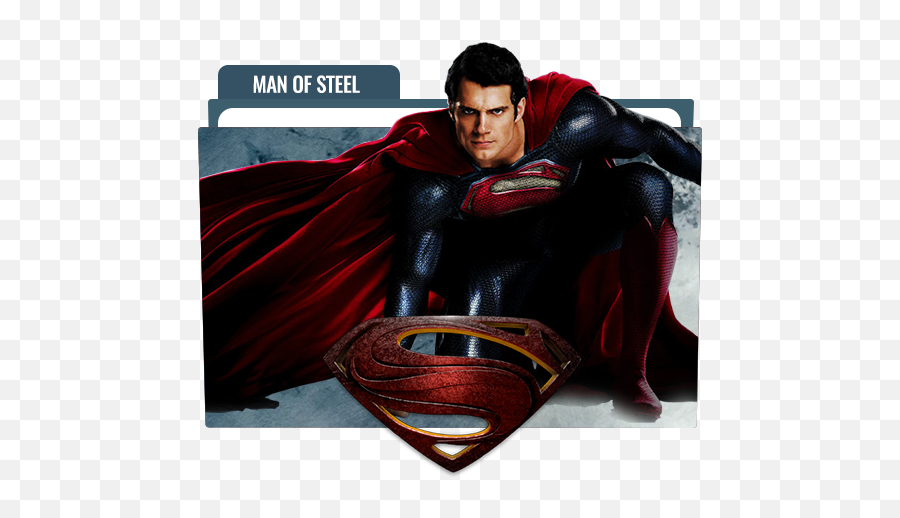 Superman Man Of Steel Folder Icon Free Download - Designbust Transparent Superman No Background Emoji,Superman Emoji Art