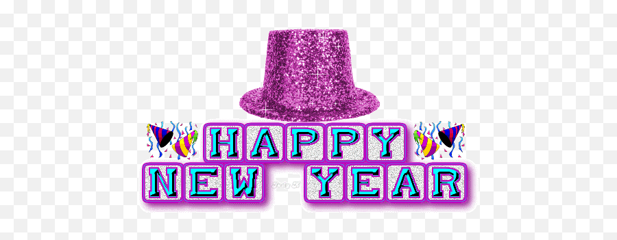 Happy New Year 2018 3d Gif Animated - Happy New Year Transparent Gif Emoji,Happy New Year Emoticons