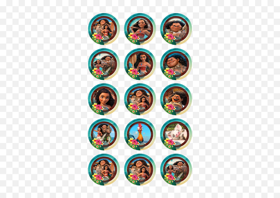 Emoji Cupcakes - Moana Toppers For Cupcakes,Emoji Cupcakes
