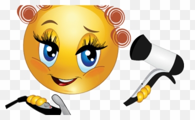 Smiley Face Clip Art With Hair - Girl Smiley Face Thumbs Up Emoji,Thumbs Up Emoji Png