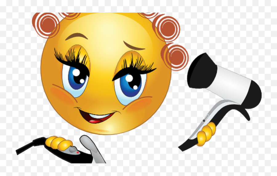 Smiley Face Clip Art With Hair - Girl Smiley Face Thumbs Up Emoji,Thumbs Up Emoji Png