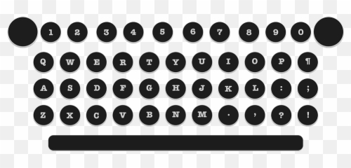 Keyboard Typewriter Letter - Teclado Maquina De Escribir Emoji,Classic Emoji Keyboard