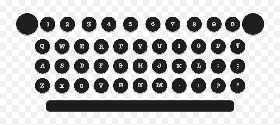 Keyboard Typewriter Letter - Teclado Maquina De Escribir Emoji,Classic Emoji Keyboard