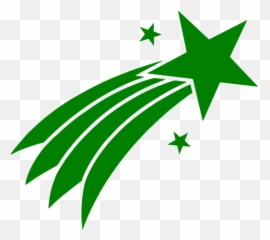 Shooting Star Icon - Green Clip Art Emoji