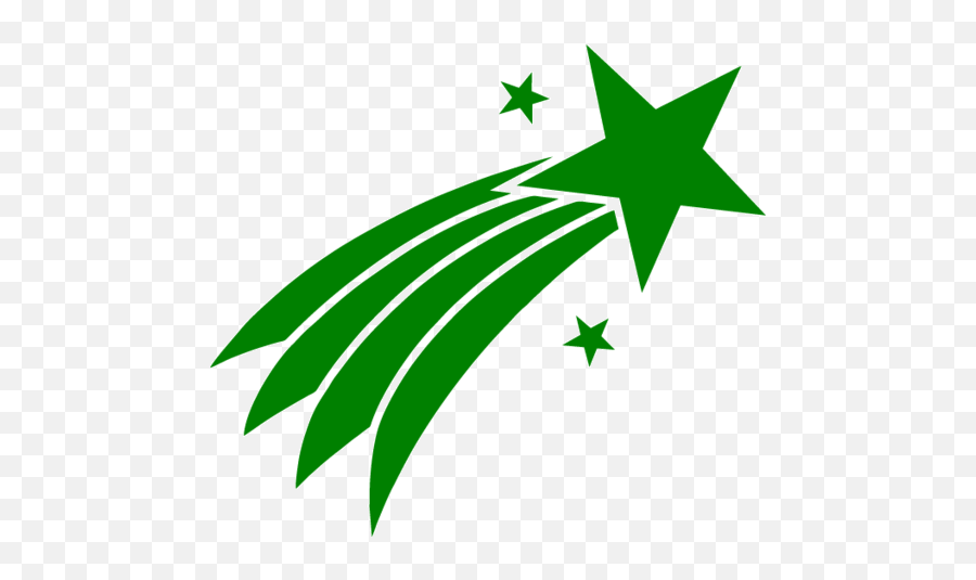 Shooting Star Icon - Green Shooting Star Clip Art Emoji,White Star Emoji