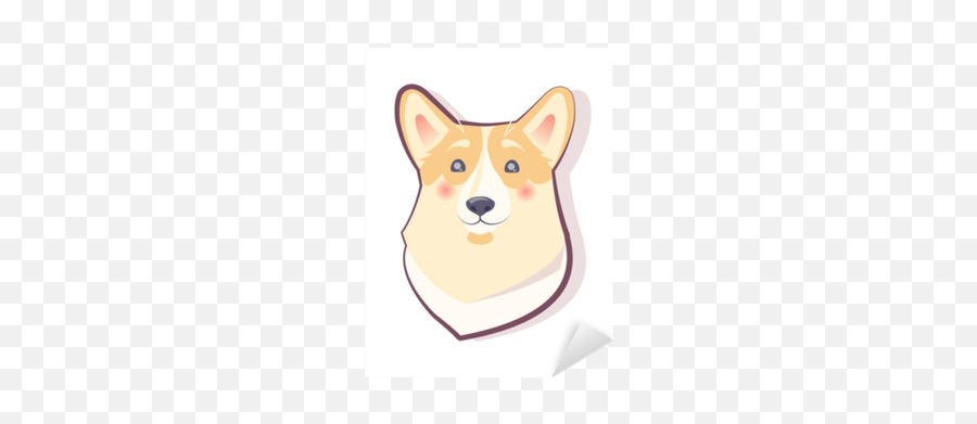 Dog Emoticon Shy Puppy Icon Vector Illustration Sticker Pixers - Pembroke Welsh Corgi Emoji,Dog Emoticon