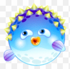 Emojis - Cute Cartoon Fish Emoji,Pufferfish Emoji