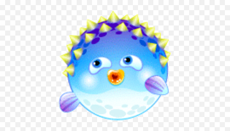 Emojis - Cute Cartoon Fish Emoji,Pufferfish Emoji