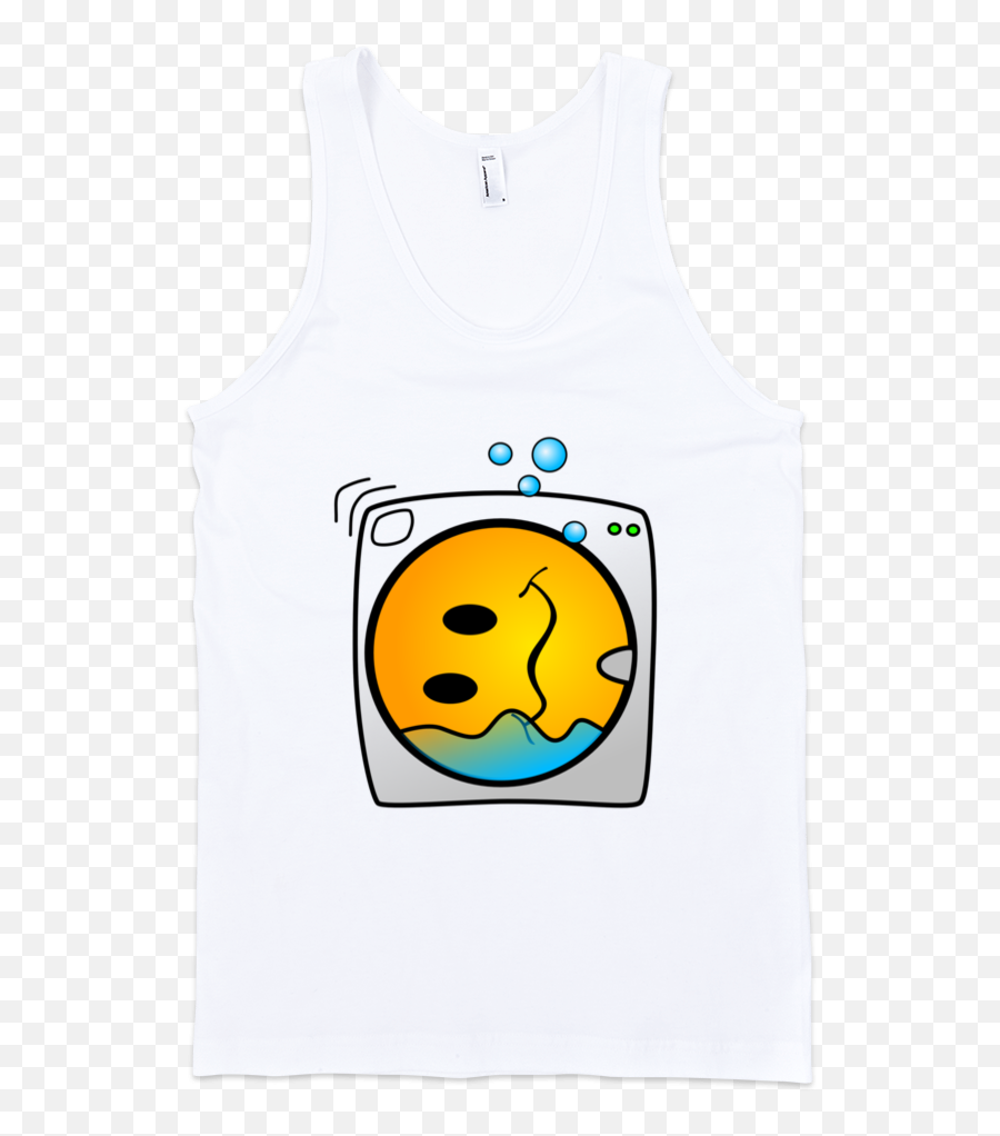 Laundry Smiley Fine Jersey Tank Top Unisex - White Top Front Transparent Background Emoji,Laundry Emoji