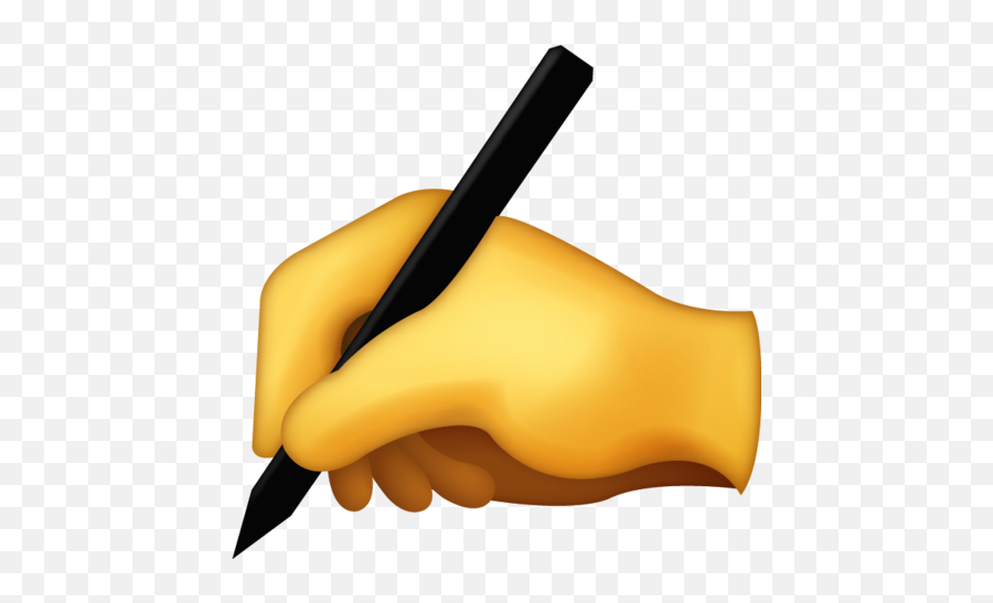 Writing Hand Emoji Download Ios - Writing Hand Emoji Png,Emojis