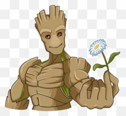 Vk Sticker 23 From Collection Rocket And Groot Download For - Cartoon Emoji,Groot Emoji