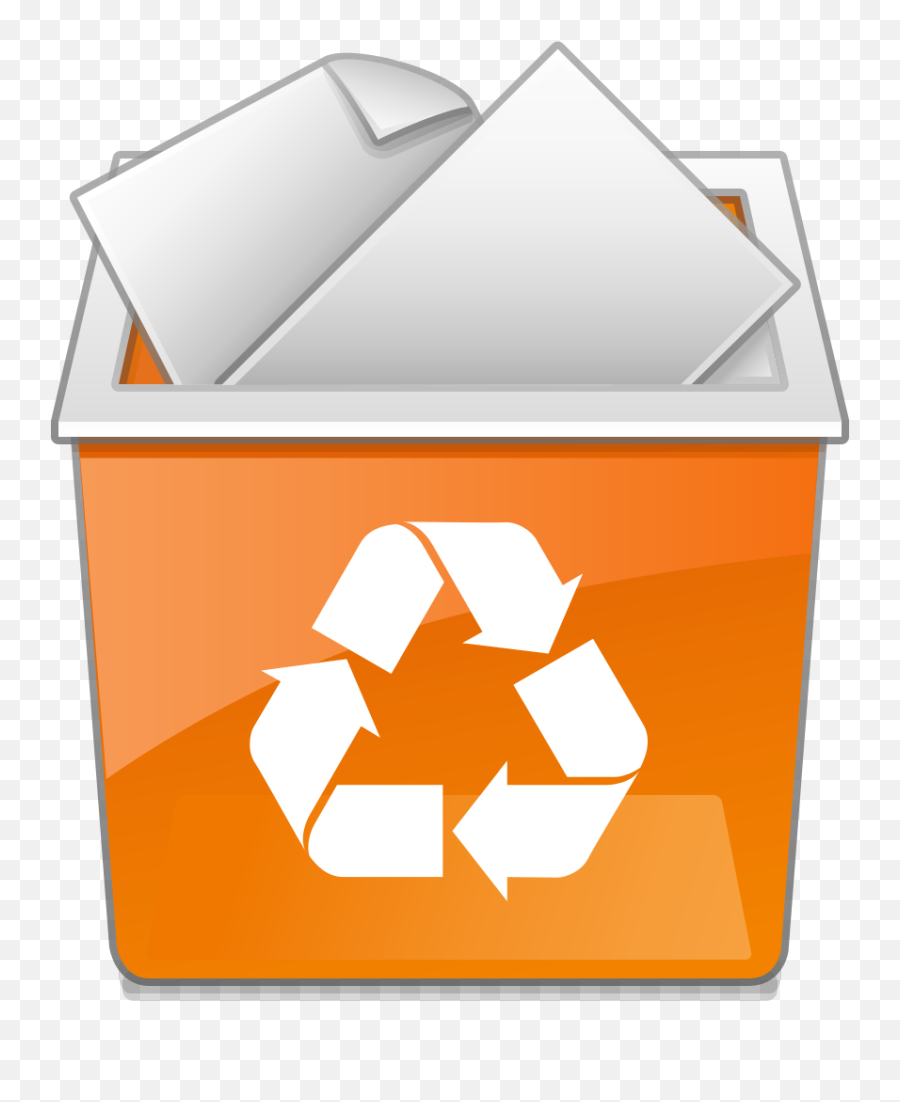 Human - Orange Recycle Bin Png Emoji,Trash Emoji