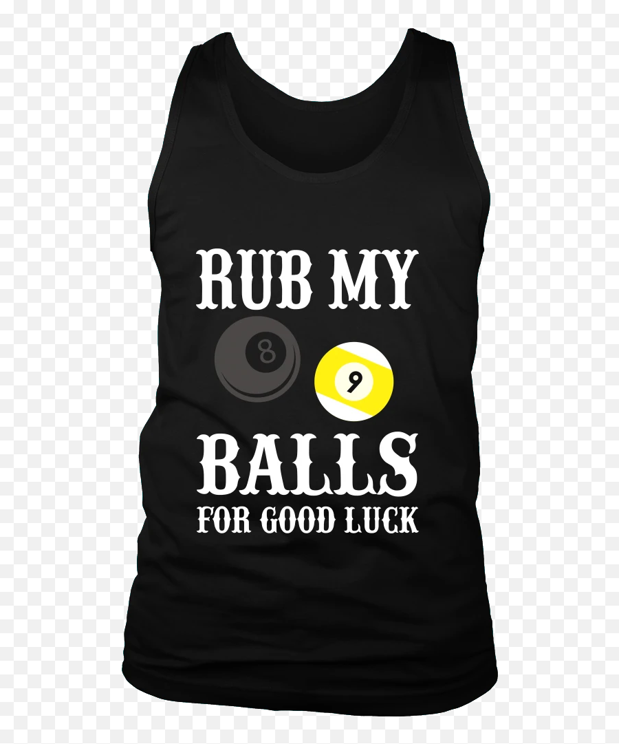 Good Luck Funny Billiards Tshirt - Active Tank Emoji,Good Luck Emoticon