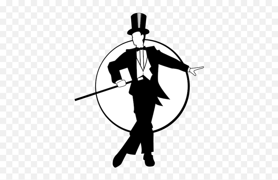 Gentlemans Silhouette - Putting On The Ritz Clip Art Emoji,Dance Emoticon
