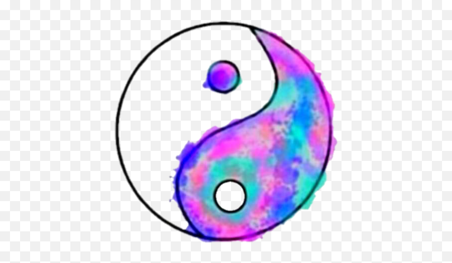 Yin Yang Yinyang Watercolor Balance - Pink Watercolour Yin Yang Emoji,Ying Yang Emoji