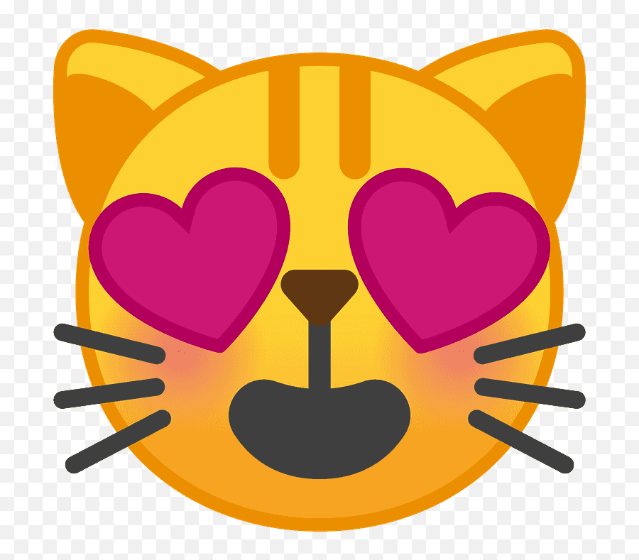 Smiling Cat With Heart - Cat Heart Eyes Emoji,Emoji Smiley With Heart Eyes