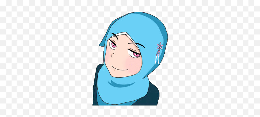 Nyawn Cute Emoji - Lalaartwork Hijab Gif,Family Emoji