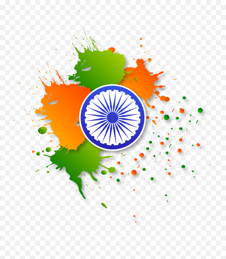 Indian Flag Tricolor Brush Splashes - Colorpngfile Free Tricolor Splash Pmng Emoji,India Flag Emoji