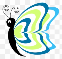 iphone crazy emoji transparent - Clip Art Library Cartoon Butterfly Side View