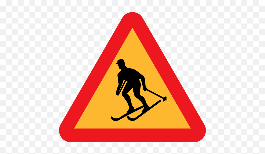 Forbidden For Skiers Vector Sign - High Wind From The Right Sign Emoji,Warning Emoji