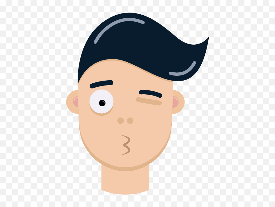 Man Face Emoji - Cartoon,Nose Blowing Emoji