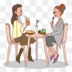 Ladies At Brunch - Clip Art Ladies Lunch Emoji,Hungry Emoticon