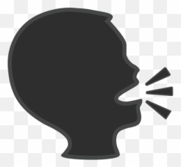 Speaking Head Emoji - Clip Art,Yelling Emoji