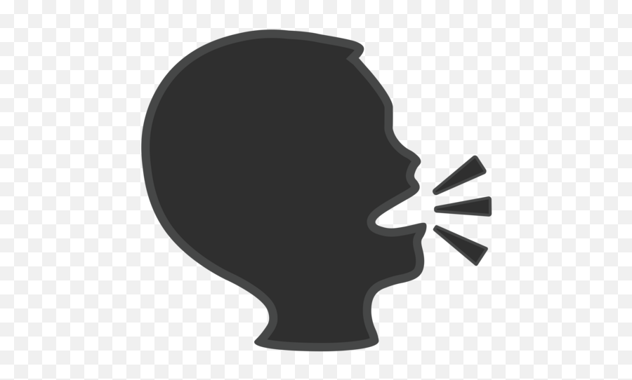 Speaking Head Emoji - Clip Art,Yelling Emoji