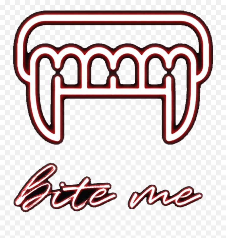 Bite Me - Calligraphy Emoji,Bite Me Emoji