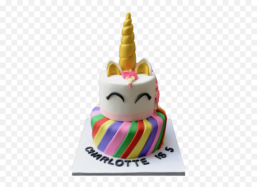 Whimsical Unicorn Cake - 2 Tier Unicorn Rainbow Cake Emoji,Unicorn Emoji Cake